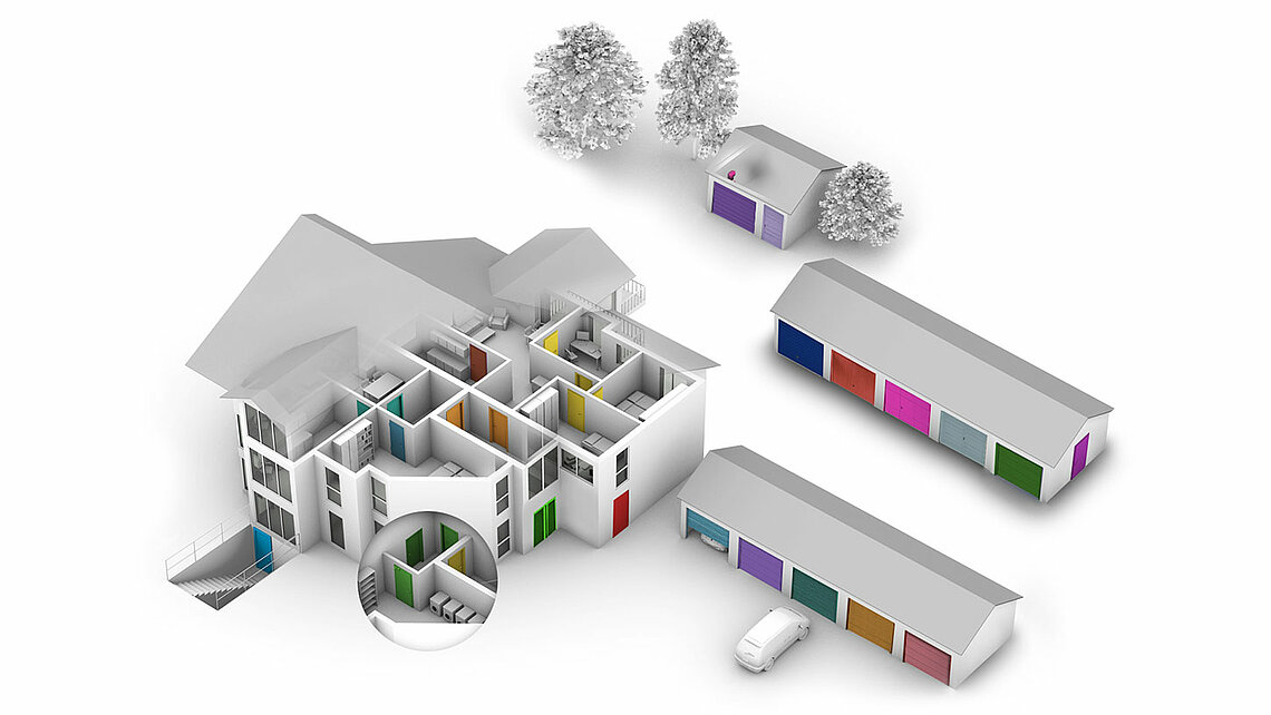 ajtók lakossági épületekbe