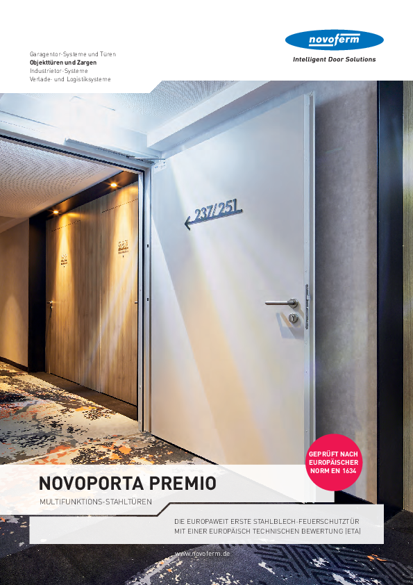 NovoPorta Premio (vastag falcos) acél ajtóelemek