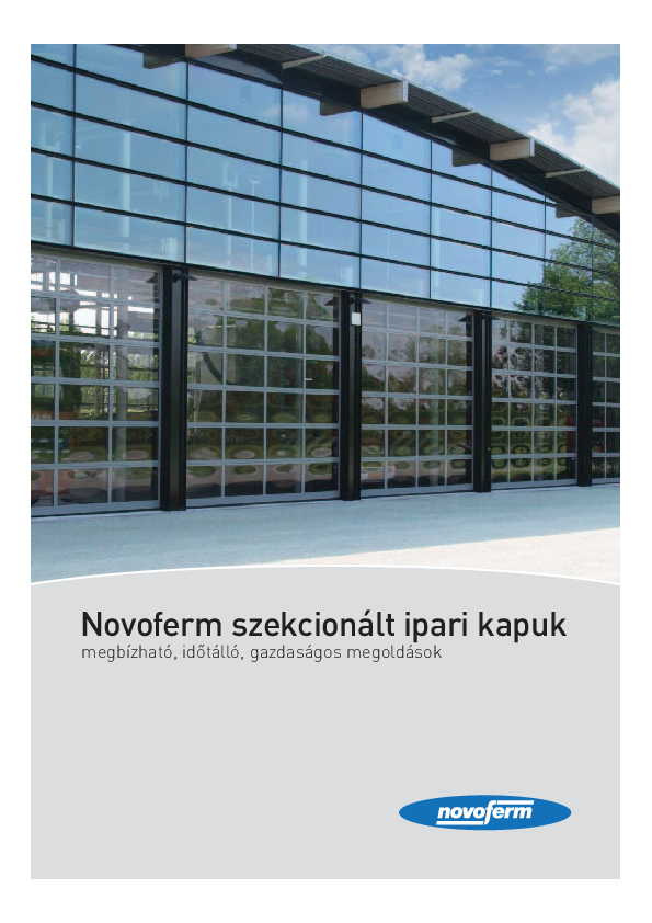 Novoferm szekcionált ipari kapuk