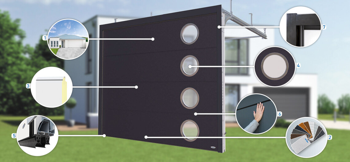 Szekcionális garázskapu